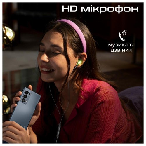 Гарнітура дротова Promate LumiBuds-C Black