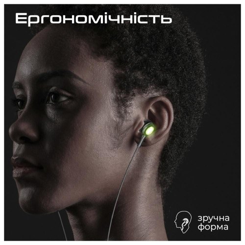 Гарнітура дротова Promate LumiBuds-C Black