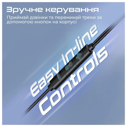 Гарнітура дротова Promate LumiBuds-C Black