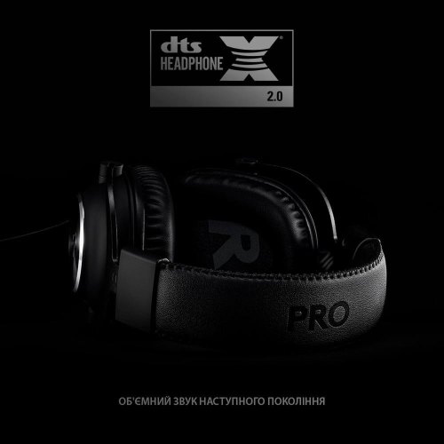 Гарнітура дротова, ігрова Logitech G Pro X with Stand Black (991-000358)