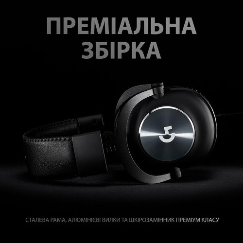 Гарнітура дротова, ігрова Logitech G Pro X with Stand Black (991-000358)