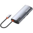 Док-станція ColorWay, USB Type-C to USB Type-C PD 100W/3xUSB 3.0/HDMI 4К/RJ-45 (CW-HUB02)