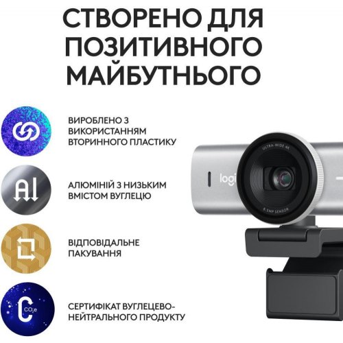 Вебкамера Logitech MX Brio Pale Grey (960-001554)