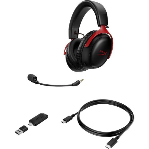 Гарнітура бездротова, ігрова HyperX Cloud III Wireless Black/Red (77Z46AA)