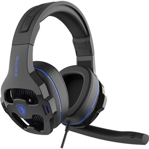 Гарнітура дротова, ігрова Sades SA-726 Ppower Black/Blue (sa726blj)