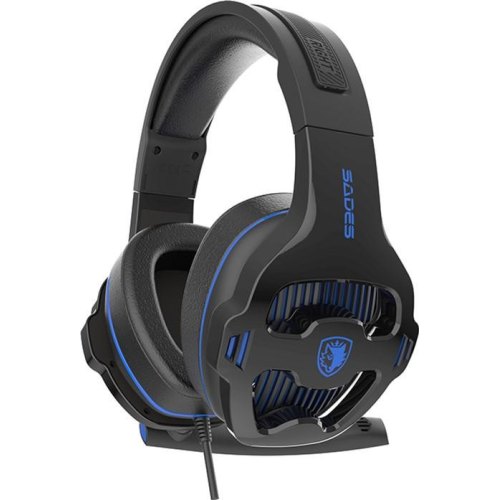 Гарнітура дротова, ігрова Sades SA-726 Ppower Black/Blue (sa726blj)
