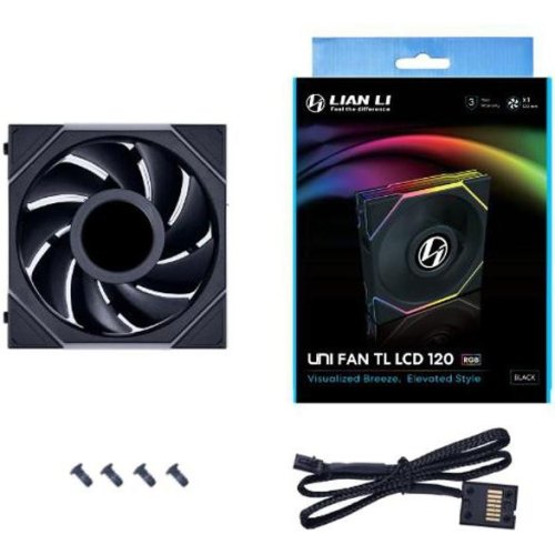 Вентилятор для корпусу Lian Li TLLCD 120-1, 120мм, Black (G99.12TLLCD1B.00)