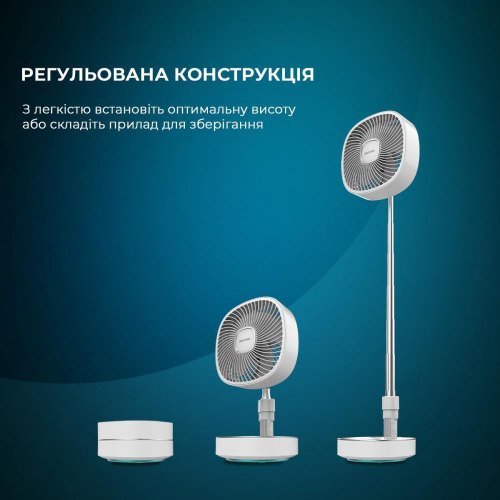 Вентилятор підлоговий Cecotec Telescopic fan EnergySilence 1000 FoldAir Portable (CCTC-08361)