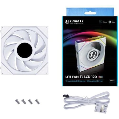 Вентилятор для корпусу Lian Li TLLCD 120-1, 120мм, White (G99.12TLLCD1W.00)