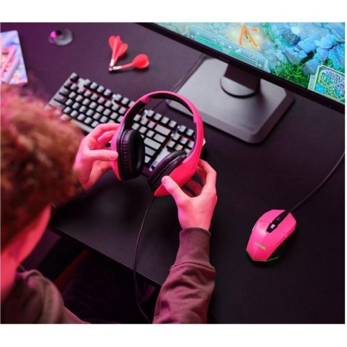 Гарнітура дротова, ігрова Trust GXT 415 Zirox Pink (24992)