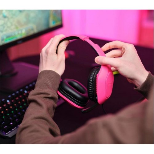 Гарнітура дротова, ігрова Trust GXT 415 Zirox Pink (24992)