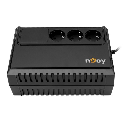 Джерело безперебійного живлення NJOY Renton 650 (PWUP-LI065RE-CG01B), лінійно-інтерактивне, AVR, 3xєвро, пластик