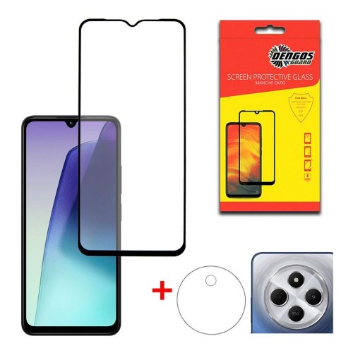 Захисне скло Dengos Full Glue, для Xiaomi Redmi 14C, Black (DG-TGSCP-07)
