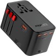 Мережевий зарядний пристрій Promate TripMate-GaN160, 160W, Black