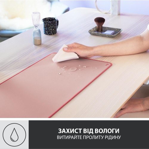 Килимок для миші Logitech Desk Mat Studio, Darker Rose (956-000053)