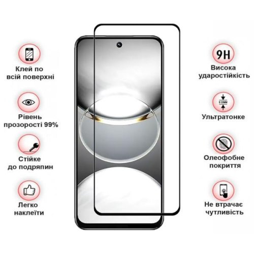 Захисне скло BeCover, для Tecno Spark 30 (KL6), Black (712500)