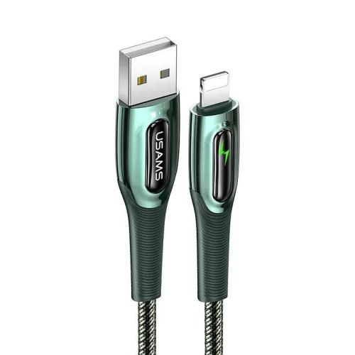 Кабель Usams US-SJ469, USB Type-A to Lightning, 1.2м, Dark Green (SJ469USB02)