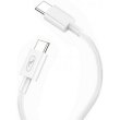 Кабель SkyDolphin S57T, USB Type-C to USB Type-C, PD 18W, 1м, White (USB-000546)