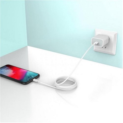 Кабель SkyDolphin S57T, USB Type-C to USB Type-C, PD 18W, 1м, White (USB-000546)