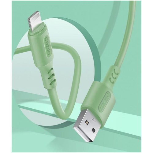 Кабель ColorWay, USB Type-A to USB Type-C, 2.4А, 1м, Green (CW-CBUC042-GR)