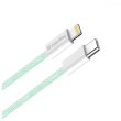Кабель ColorWay, USB Type-C to Lightning, 3.0А, 1м, Green (CW-CBPDCL061-G)