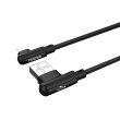 Кабель Foneng X70 90-degree Angle Gaming, USB Type-A to USB Type-C, 3A, 1м Black (X70-CA-DAG-TC)