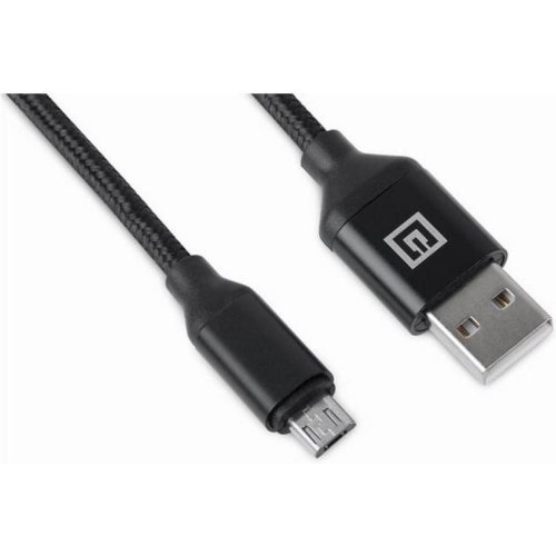 Кабель REAL-EL Premium Fabric, USB Type-A to MicroUSB, 2м, Black (EL123500048)
