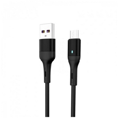 Кабель SkyDolphin S06V LED Smart Power, USB Type-A to MicroUSB, 1м, Black (USB-000559)