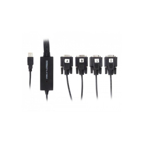 Кабель Viewcon, USB Type-A to 4хCOM, 9+25pin, 1.4м, Black (VE671)