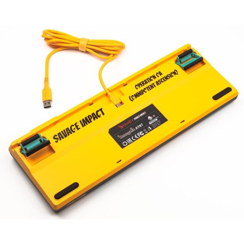 Клавіатура дротова A4Tech Bloody AT87 RGB Renegade Black/Yellow