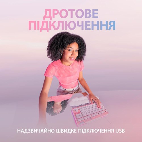 Клавіатура дротова Logitech G713 Linear, White (920-010678)