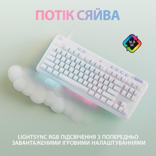 Клавіатура дротова Logitech G713 Linear, White (920-010678)