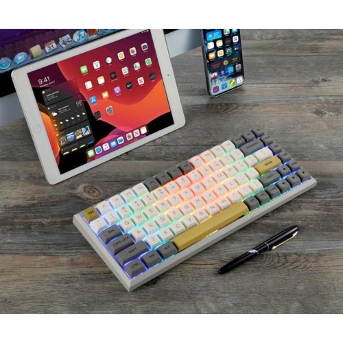 Клавіатура бездротова Motospeed SK84, Outemu Blue, Grey (mtsk84mb)