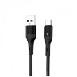 Кабель SkyDolphin S06T LED Smart Power, USB Type-A to USB Type-C, 1м, Black (USB-000557)
