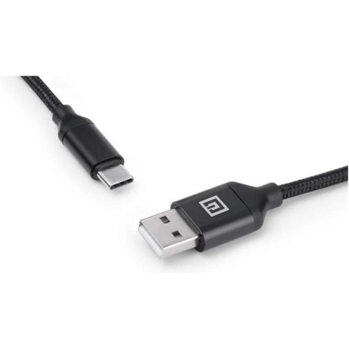 Кабель REAL-EL Premium Fabric, USB Type-A to USB Type-C, 2м, Black (EL123500047)
