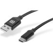 Кабель REAL-EL Premium Fabric, USB Type-A to USB Type-C, 2м, Black (EL123500047)