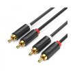 Аудіокабель Vention, 2хRCA to 2хRCA, 3м, Black (BCMBI)