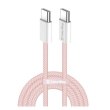 Кабель ColorWay, USB Type-C to USB Type-C, 3А, 1м, Pink (CW-CBPDCC061-P)