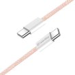 Кабель ColorWay, USB Type-C to USB Type-C, 3А, 1м, Pink (CW-CBPDCC061-P)