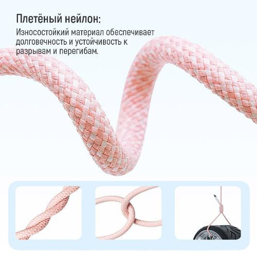 Кабель ColorWay, USB Type-C to USB Type-C, 3А, 1м, Pink (CW-CBPDCC061-P)