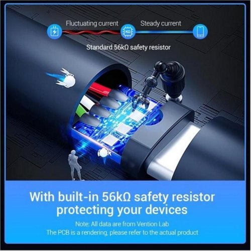 Кабель Vention, USB Type-A to USB Type-C, 1.5м, Black (COKBG)