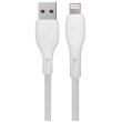 Кабель SkyDolphin S22L Soft Silicone, USB Type-A to Lightning, 1м, White (USB-000599)