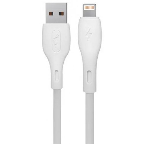 Кабель SkyDolphin S22L Soft Silicone, USB Type-A to Lightning, 1м, White (USB-000599)