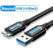 Кабель Vention, USB Type-A to MicroUSB Type-B, 0.5м, Black (COPBD)