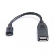 Кабель-перехідник REAL-EL, USB Type-A (F) to MicroUSB (M), v2.0, 0.1м, Black (EL123500014)