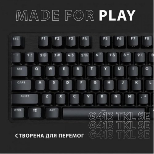 Клавіатура дротова Logitech G413 TKL SE Corded Mechanical Gaming Keyboard, Black (920-010446)