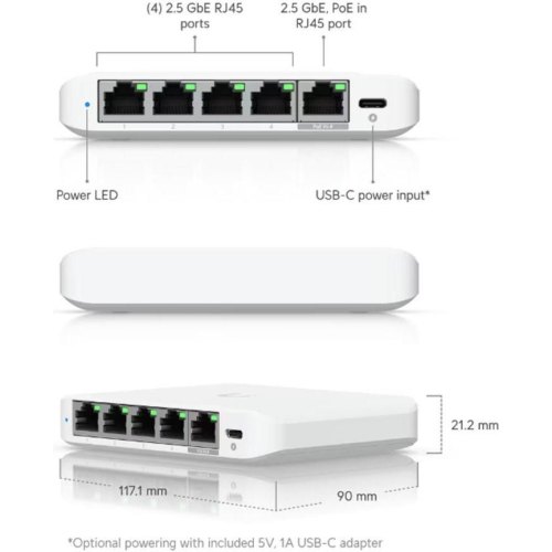 Комутатор Ubiquiti UniFi USW-Flex-2.5G-5