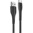 Кабель ColorWay, USB Type-A to MicroUSB, LED, 2.4А, 1м, Black (CW-CBUM034-BK)