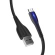 Кабель ColorWay, USB Type-A to MicroUSB, LED, 2.4А, 1м, Black (CW-CBUM034-BK)
