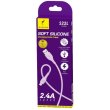 Кабель SkyDolphin S22V Soft Silicone, USB Type-A to MicroUSB, 1м, Violet (USB-000606)